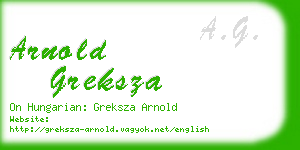 arnold greksza business card